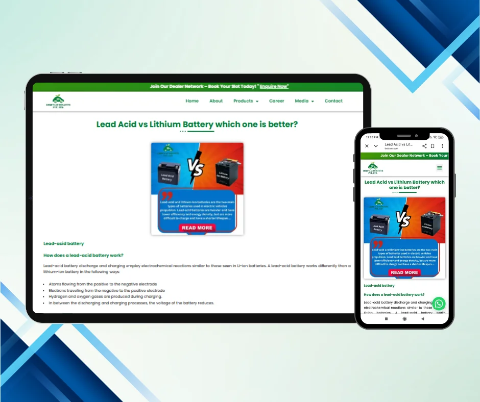 News and Articles 25 - Lead Acid VS Lithium Battery
